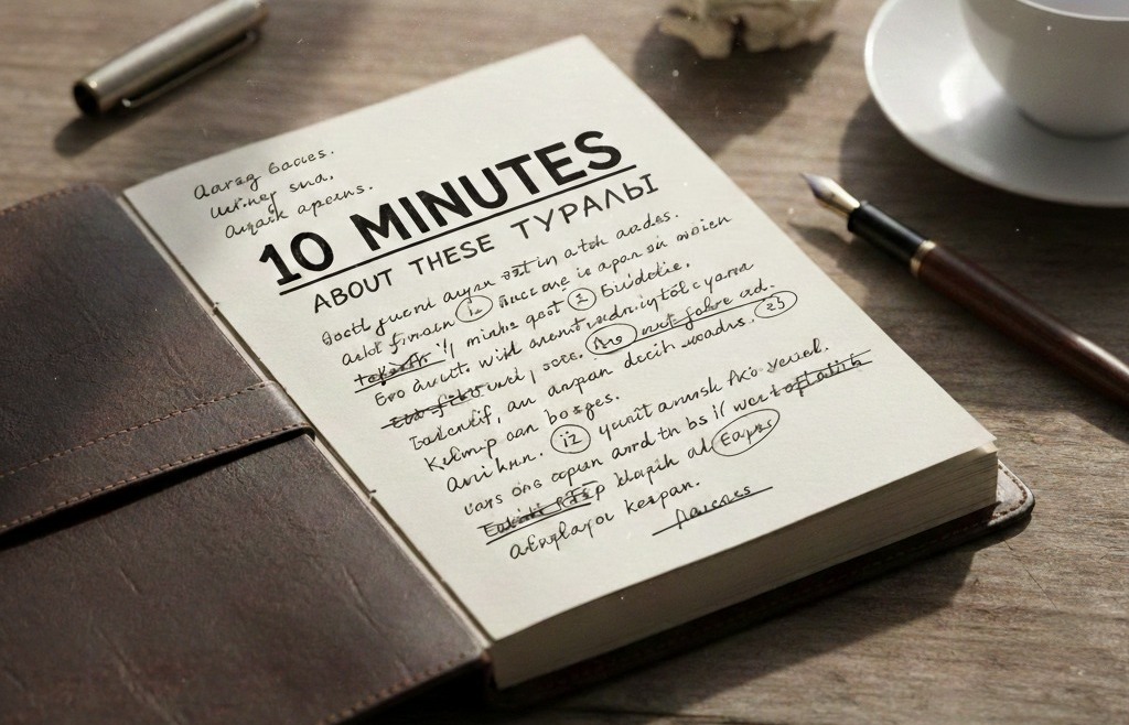 Мен бұл сөздер туралы 10 минуттай ойландым